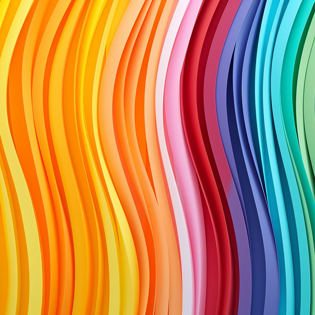 A selection of colorful quilling paper strips