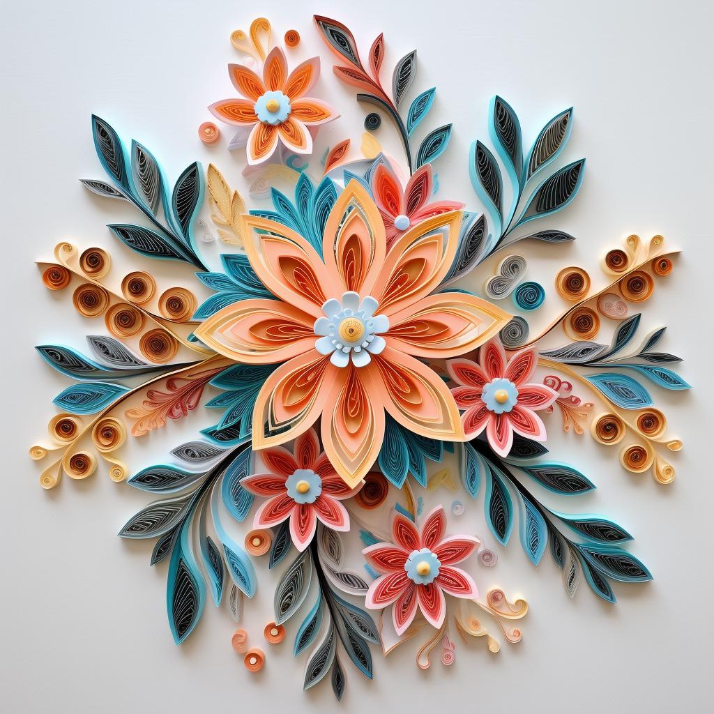Quilled wall art being hung on a wall